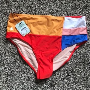 NWT Nani Swimwear Patch Bottoms size L